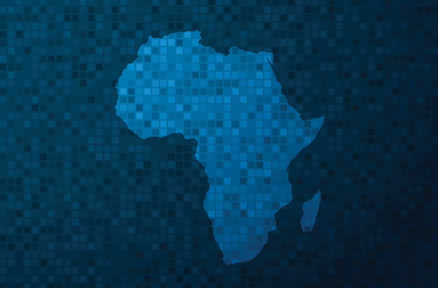 Pixel depiction of Africa